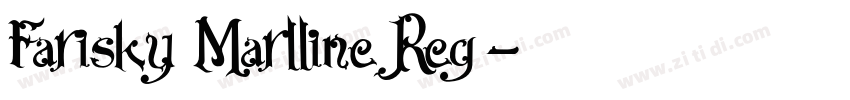 Farisky Marlline Reg字体转换